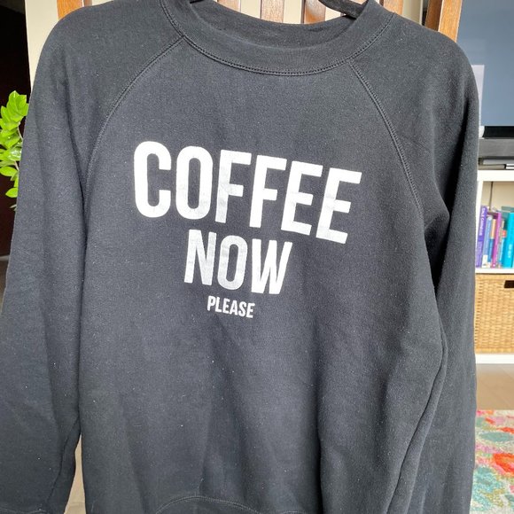 Brunette the Label "Coffee Now Please" Sweater (Black) - Picture 1 of 3